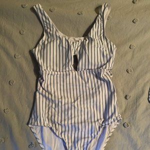Stripped One-piece Swimsuit